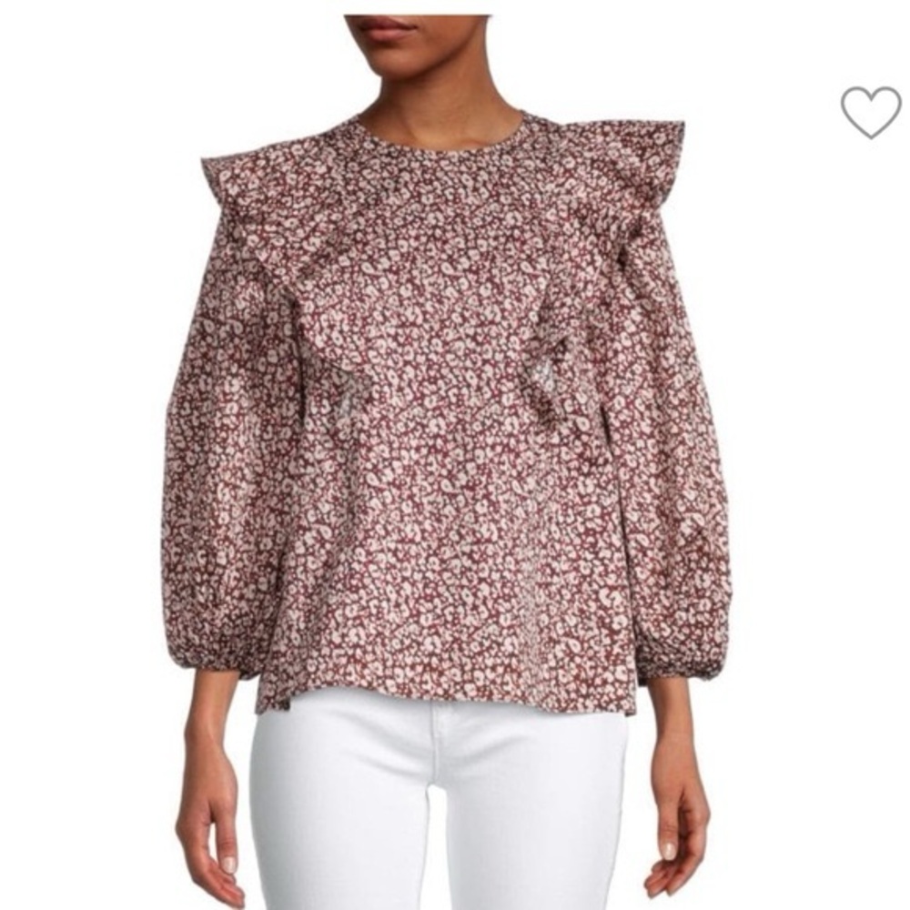 Ted Baker Ruffled Sanjaa Blouse Size 3